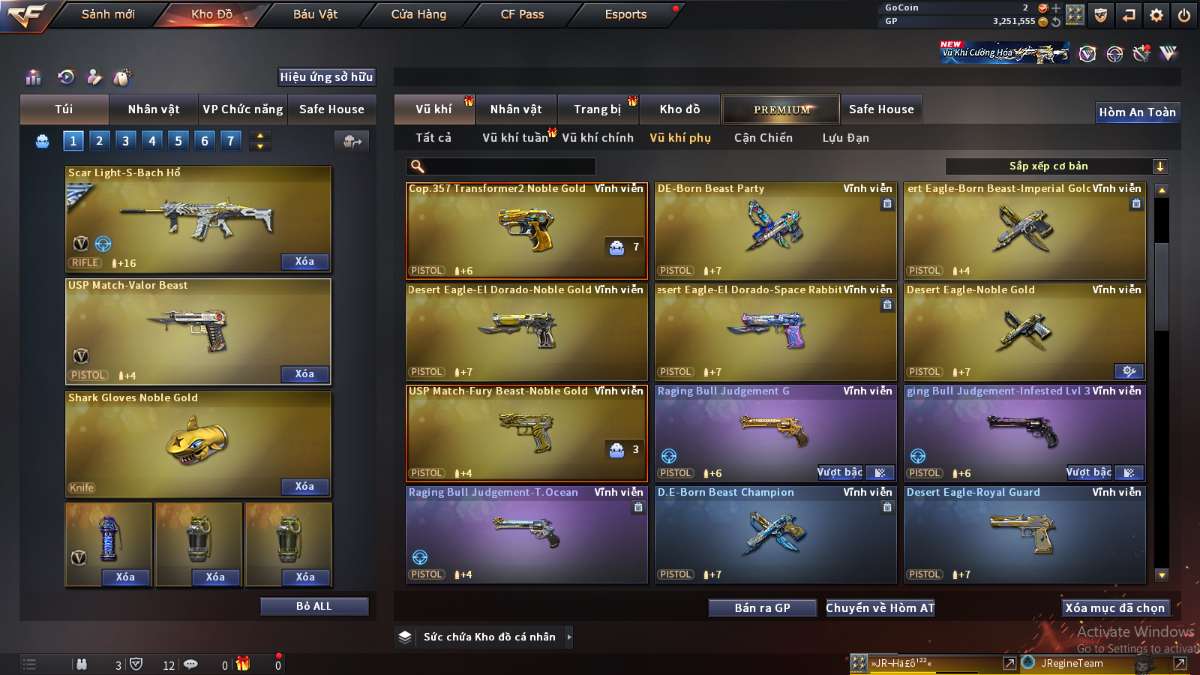 shop acc cf uy tin gia re